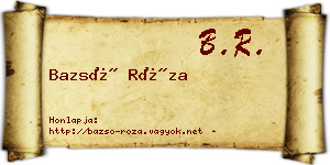 Bazsó Róza névjegykártya