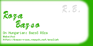 roza bazso business card