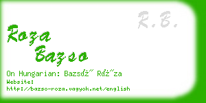 roza bazso business card